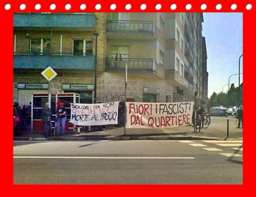 “Solidarietà ai rom. Case per tutti. Morte al fascio”.